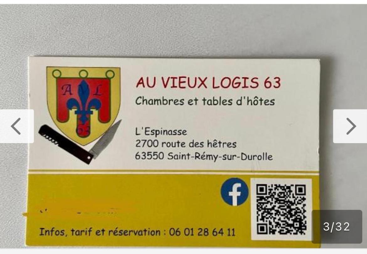 Au Vieux Logis 63 Bed & Breakfast Saint-Remy-sur-Durolle Ngoại thất bức ảnh